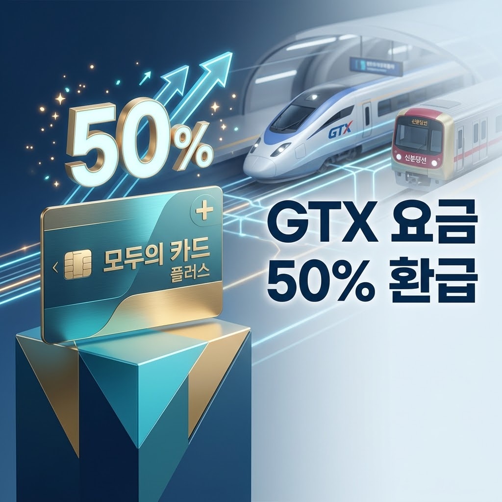 2026년 모두의 카드 플러스형 GTX 및 신분당선 최대 50% 환급 혜택 요약 썸네일