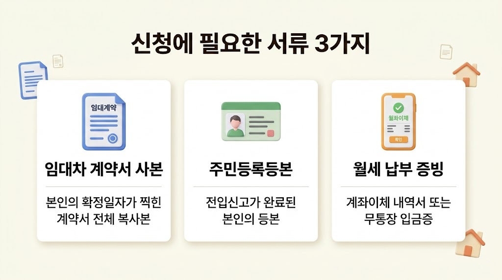 월세 세액공제 신청 필요 서류 3가지 안내