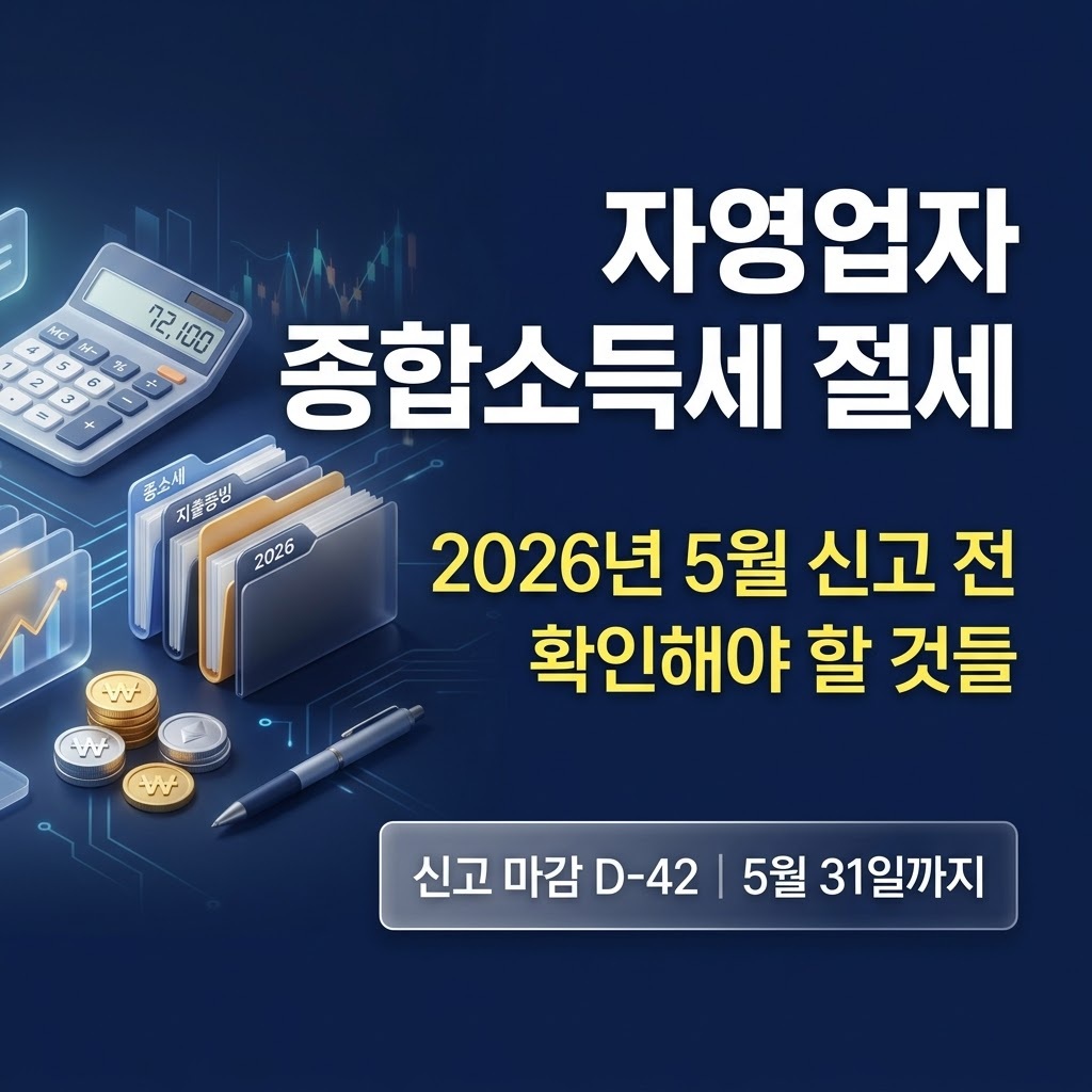2026년 자영업자 종합소득세 절세 방법 썸네일