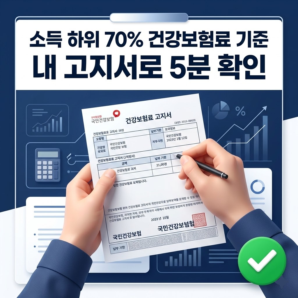2026년 소득 하위 70% 건강보험료 기준 확인 방법 썸네일