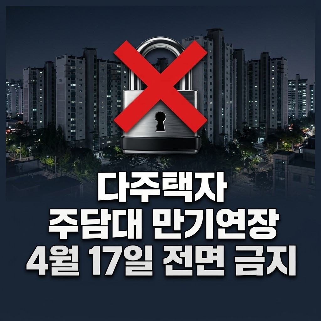 다주택자 주담대 만기연장 4월 17일부터 전면 금지