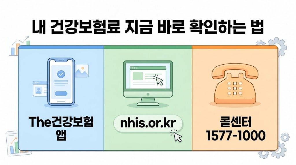 건강보험료 조회 방법 3가지 앱 홈페이지 콜센터 안내 카드