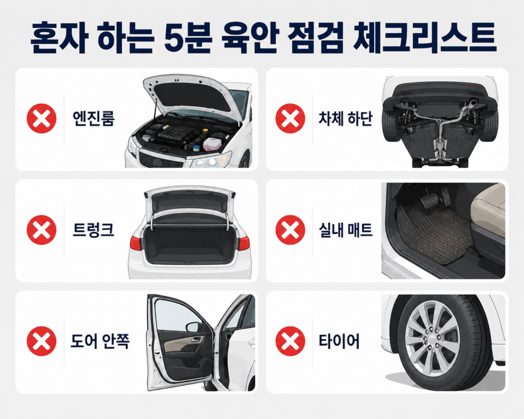 중고차 현장 육안 점검 체크리스트