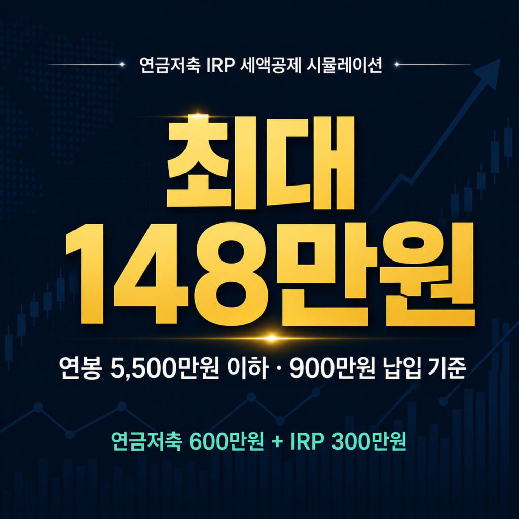 연금저축 IRP 세액공제 시뮬레이션 최대 148만원